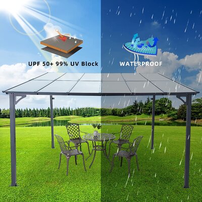 AECOJOY Aluminum Pergola With Canopy & Reviews | Wayfair